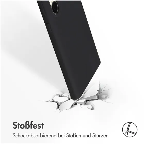 Accezz Liquid Silicone Backcover Samsung Galaxy S23 Ultra Zwart