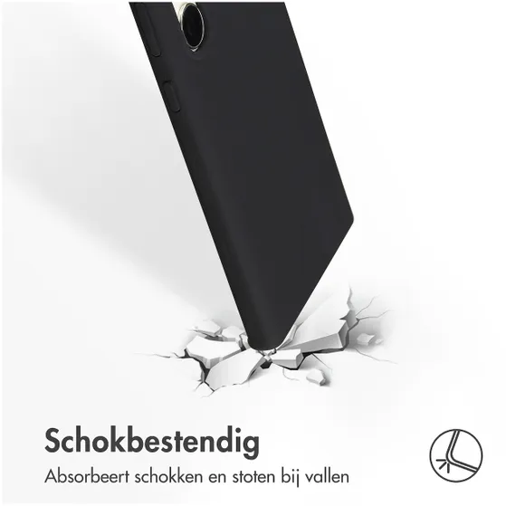 Accezz Liquid Silicone Backcover Samsung Galaxy S23 Ultra Zwart