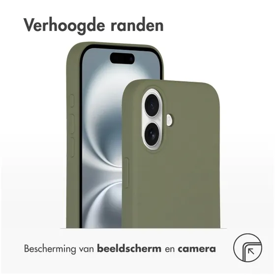 Accezz Liquid Silicone Backcover met MagSafe iPhone 16 Plus Lichtgroen