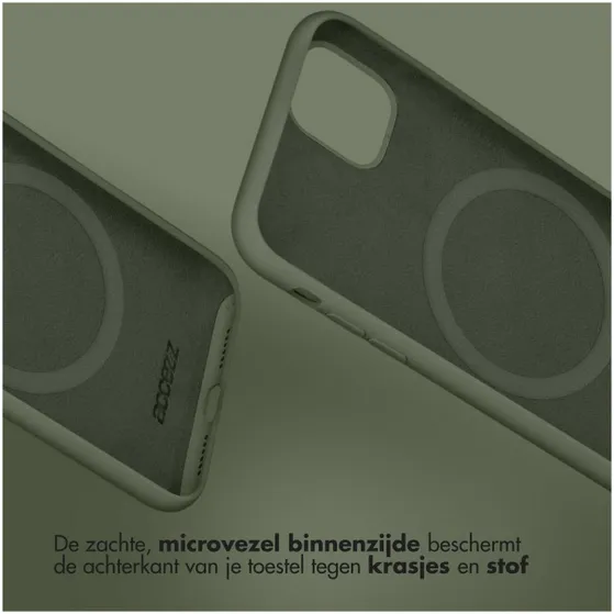 Accezz Liquid Silicone Backcover met MagSafe iPhone 16 Plus Lichtgroen