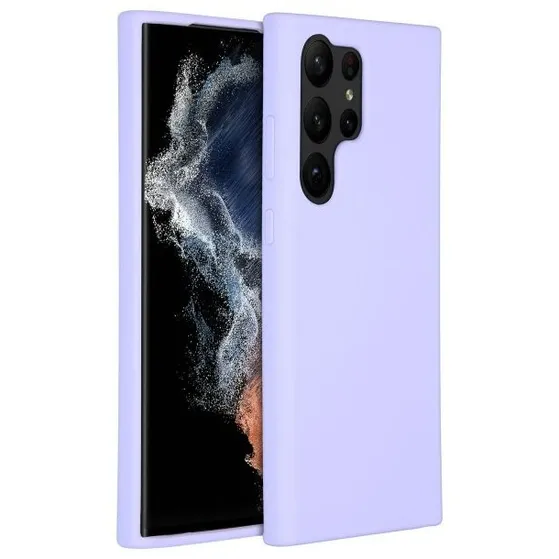 Accezz Liquid Silicone Backcover Samsung Galaxy S23 Ultra Paars