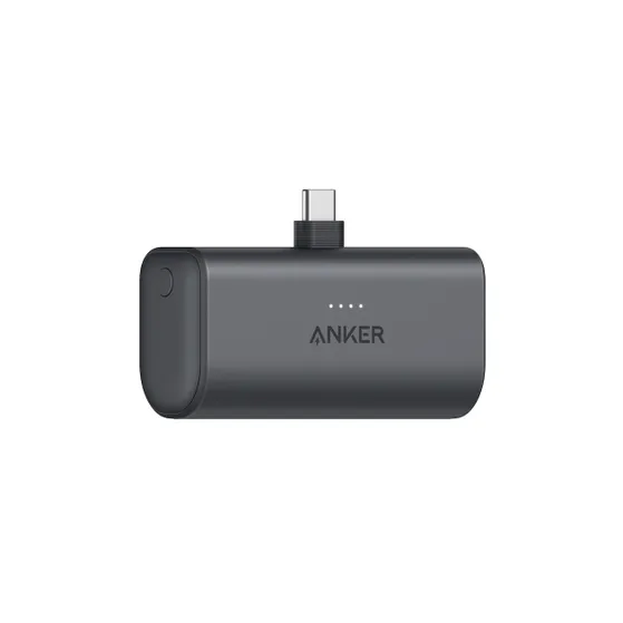 Anker Nano Power Bank (22.5W Built-In USB-C Connector) Black Zwart