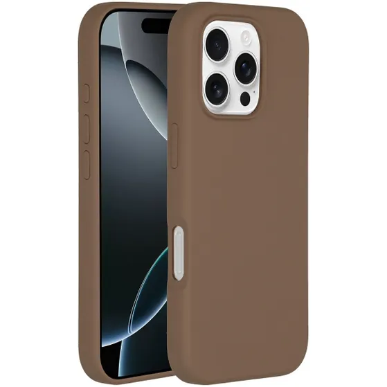 Accezz Liquid Silicone Backcover met MagSafe iPhone 16 Pro Lichtbruin