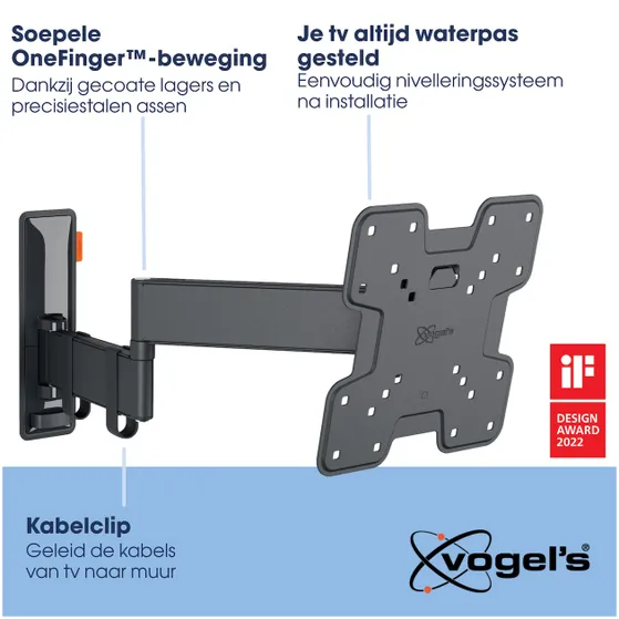 Vogels TVM 3245 Draaibare tv-beugel Zwart