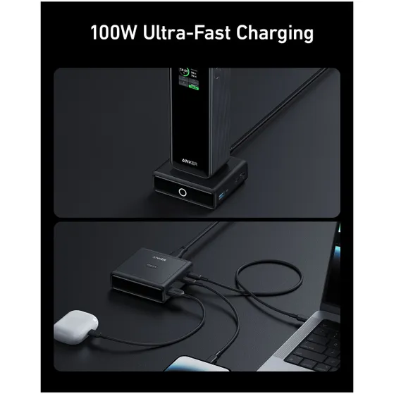 Anker 100W Charging Base for  Prime Power Bank Black Zwart