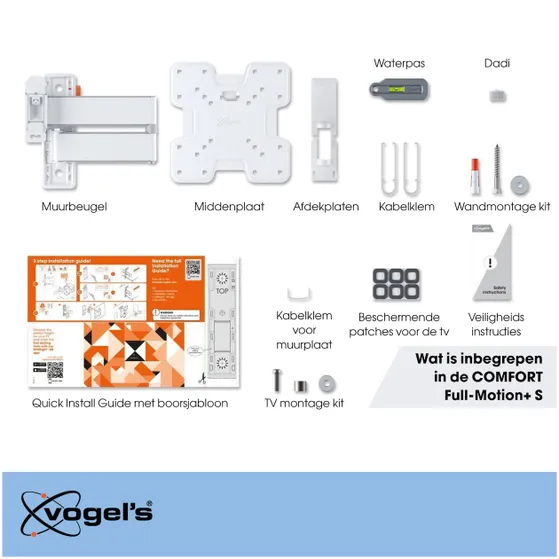 Vogels TVM 3245 Draaibare tv-beugel Wit