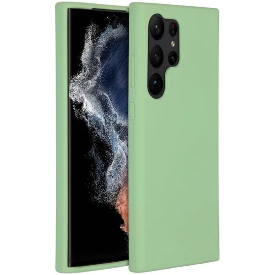 Accezz Liquid Silicone Backcover Samsung Galaxy S23 Ultra Groen