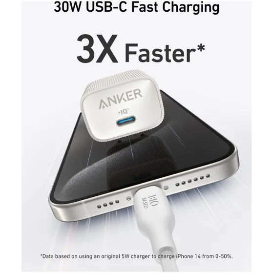 Anker Nano USB-C Wall Charger (30W) Wit