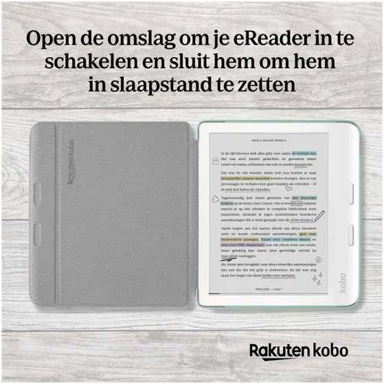 Kobo Libra Basic SleepCover Case Groen
