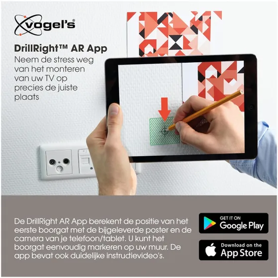 Vogels TVM 3225 Draaibare tv-beugel Zwart