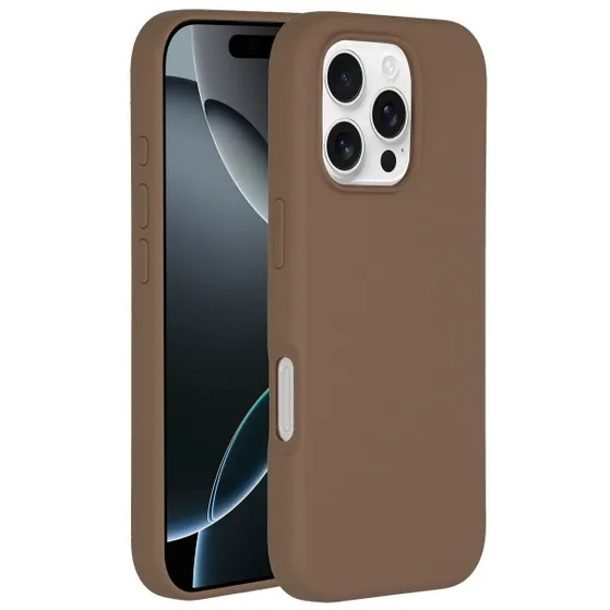 Accezz Liquid Silicone Backcover met MagSafe iPhone 16 Pro Max Lichtbruin