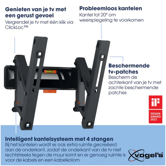 Vogels TVM 3215 Kantelbare tv-beugel Zwart