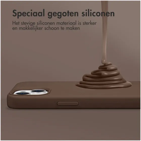 Accezz Liquid Silicone Backcover met MagSafe iPhone 16 Pro Max Bruin