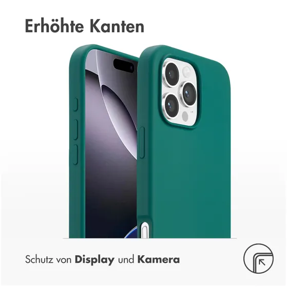 Accezz Liquid Silicone Backcover met MagSafe voor Apple iPhone 16 Pro Max Donkergroen