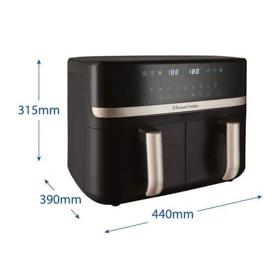 Russell Hobbs Satisfry Dual Basket Air Fryer 9L