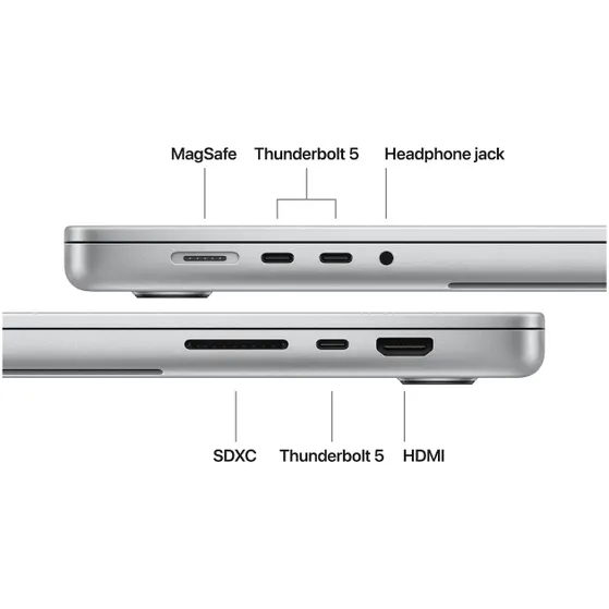 Apple MacBook Pro 16 inch M5 Max (18 CPU / 32 GPU) 36GB/2TB Zilver