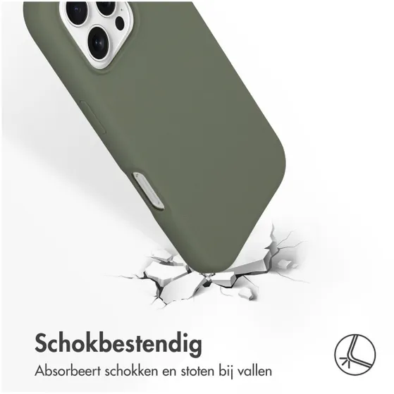 Accezz Liquid Silicone Backcover met MagSafe iPhone 16 Pro Max Lichtgroen