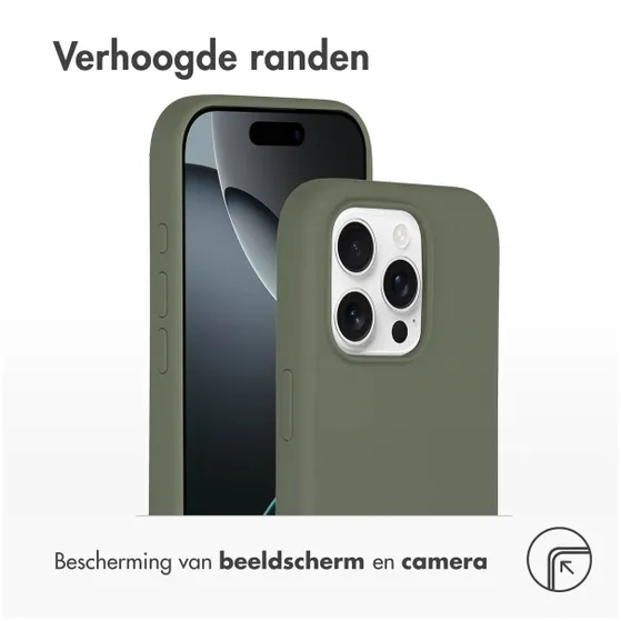 Accezz Liquid Silicone Backcover met MagSafe iPhone 16 Pro Max Lichtgroen