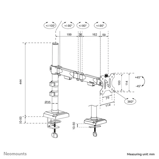 Neomounts DS60-600BL1