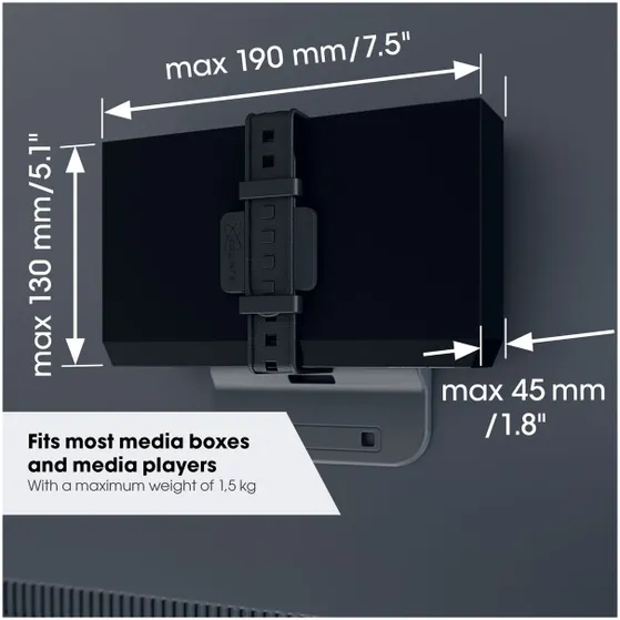 Vogels TVA 6400 Mediabox houder Zwart