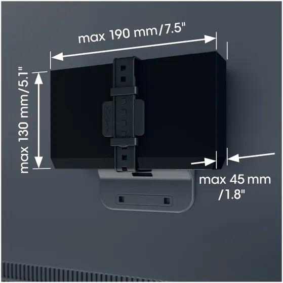 Vogels TVA 6400 Mediabox houder Zwart