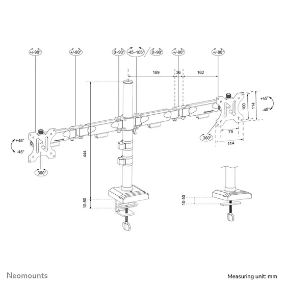 Neomounts DS60-600BL2