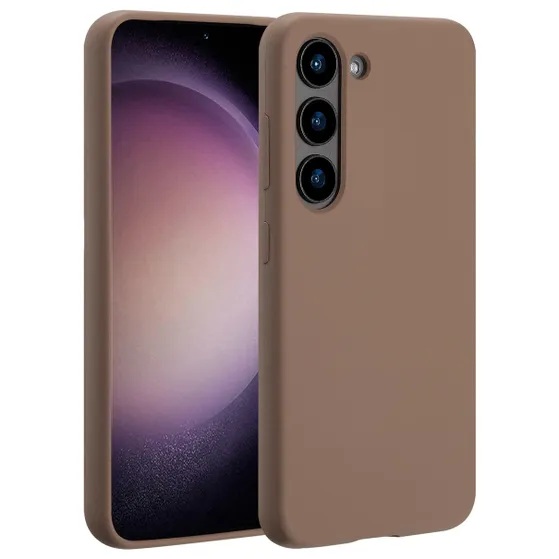 Accezz Liquid Silicone Backcover met MagSafe voor Samsung Galaxy S23 Lichtbruin