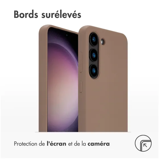 Accezz Liquid Silicone Backcover met MagSafe voor Samsung Galaxy S23 Lichtbruin