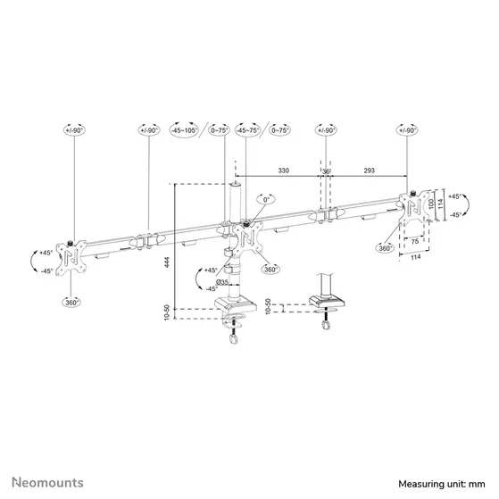 Neomounts DS60-600BL3