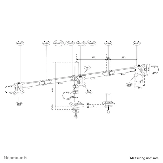 Neomounts DS60-600BL3