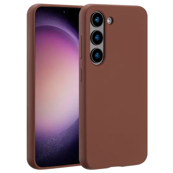 Accezz Liquid Silicone Backcover met MagSafe voor Samsung Galaxy S23 Bruin