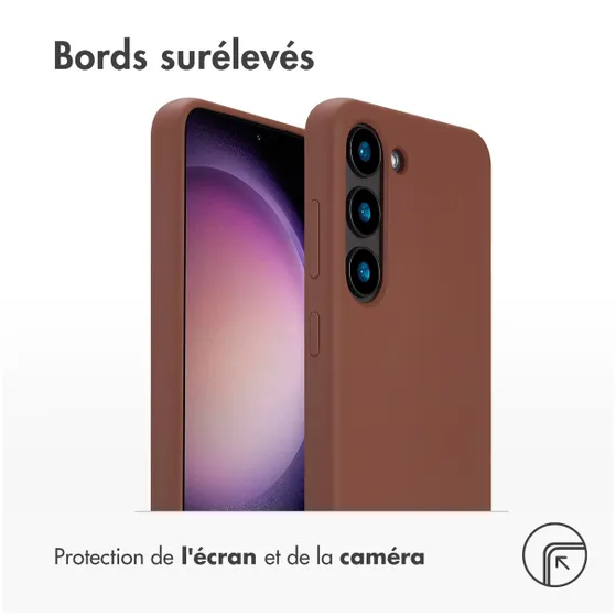 Accezz Liquid Silicone Backcover met MagSafe voor Samsung Galaxy S23 Bruin