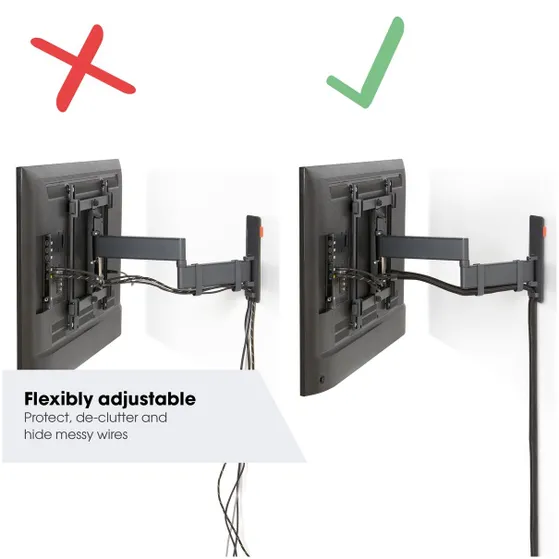 Vogels TVA 6202 Kabelsok (100 cm) Zwart