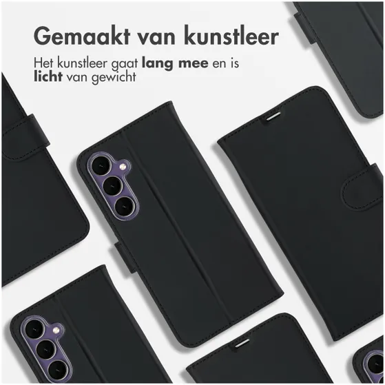 Accezz Wallet Softcase Bookcase Samsung Galaxy S24 FE Zwart