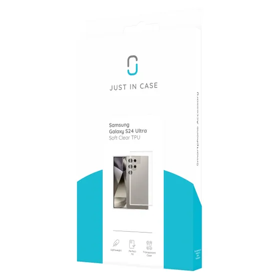 Just in Case Soft TPU Case voor Samsung S24 Ultra Transparant
