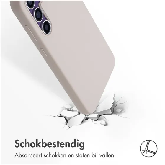 Accezz Liquid Silicone Backcover met MagSafe voor Samsung Galaxy S23 FE Grijs
