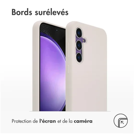 Accezz Liquid Silicone Backcover met MagSafe voor Samsung Galaxy S23 FE Grijs