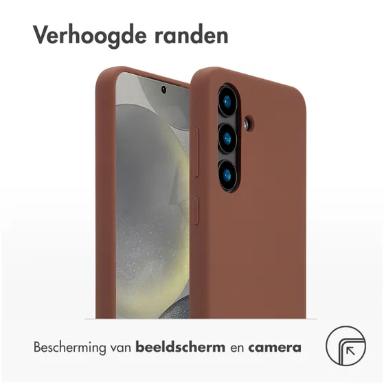 Accezz Liquid Silicone Backcover met MagSafe voor Samsung Galaxy S24 Bruin