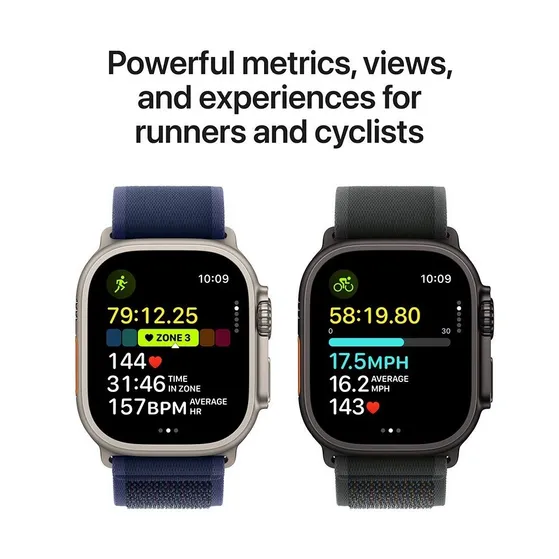 Apple Watch Ultra 2 GPS + Cellular 49mm Titanium Case met Trail Loop - M/L Zwart