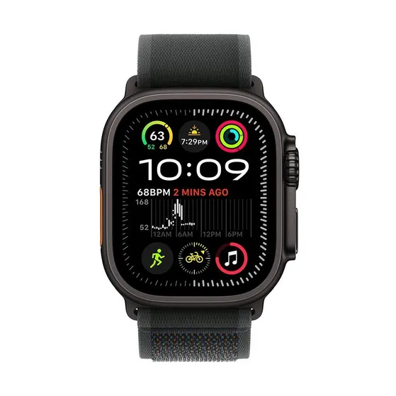 Apple Watch Ultra 2 GPS + Cellular 49mm Titanium Case met Trail Loop - M/L Zwart