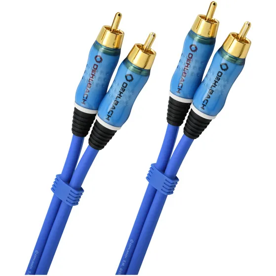 Oehlbach Audio-cinchkabel Stereo 0,50 m Blauw