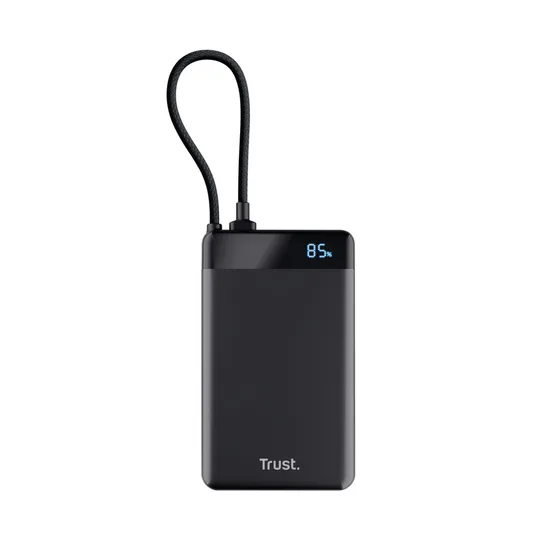 Trust Fiera 10.000 mAh Powerbank met geïntegreerde kabel
