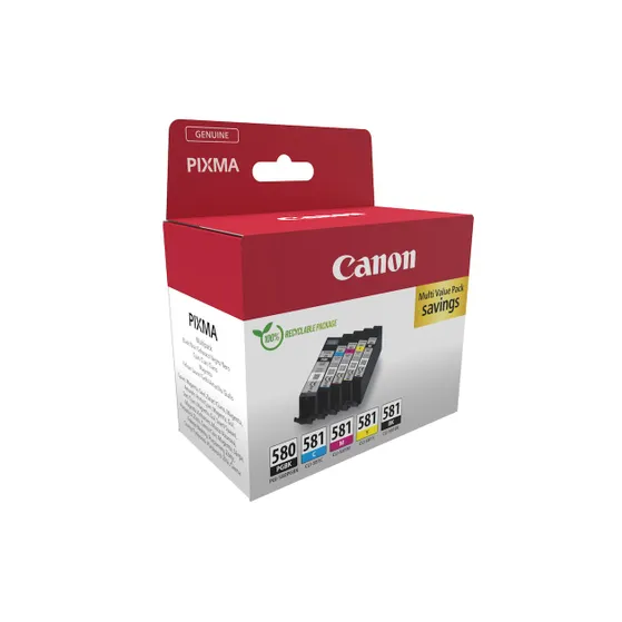 Canon PGI-580 + CLI-581 Cartridges Combo Pack Multi-color
