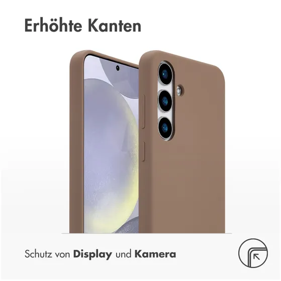 Accezz Liquid Silicone Backcover met MagSafe voor Samsung Galaxy S24 Plus Lichtbruin