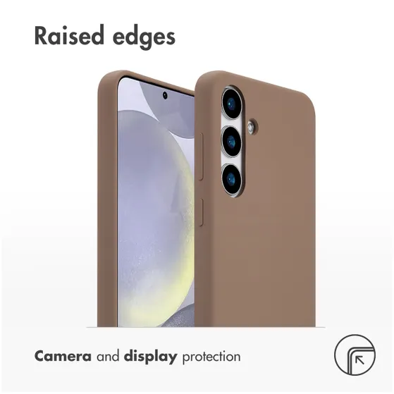 Accezz Liquid Silicone Backcover met MagSafe voor Samsung Galaxy S24 Plus Lichtbruin