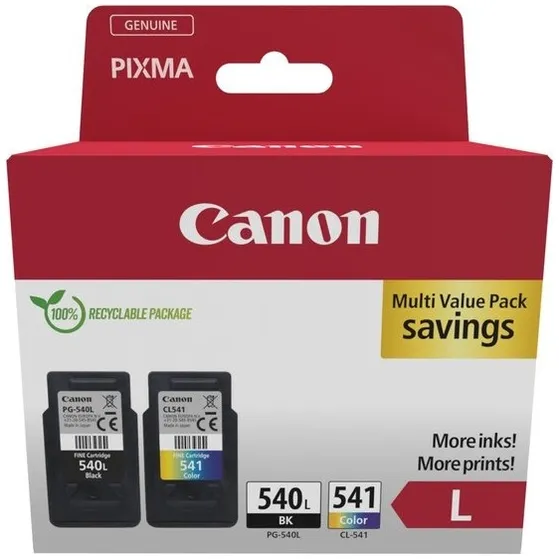Canon PG-540L + CL-541 Cartridges Combo Pack