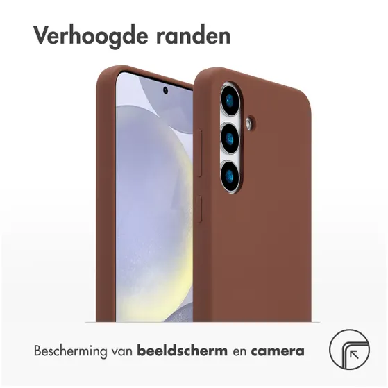 Accezz Liquid Silicone Backcover met MagSafe voor Samsung Galaxy S24 Plus Bruin