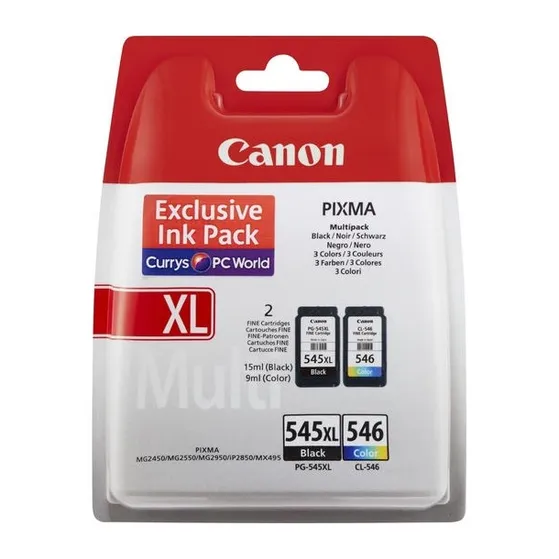 Canon PG-545XL + CL-546 Cartridges Combo Pack Multi-color