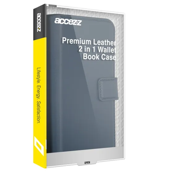 Accezz Premium Leather 2 in 1 Wallet Bookcase Samsung Galaxy A54 (5G) Donkerblauw