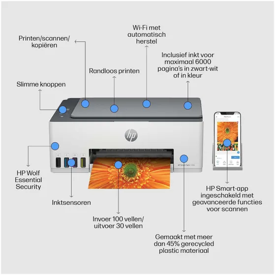 HP Smart Tank 5105 Zilver